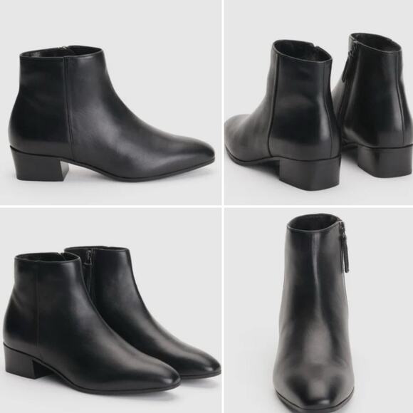 AQUATALIA $425 Fuoco Black Leather Italy Ankle Boot 7.5 EUC - Picture 2 of 16